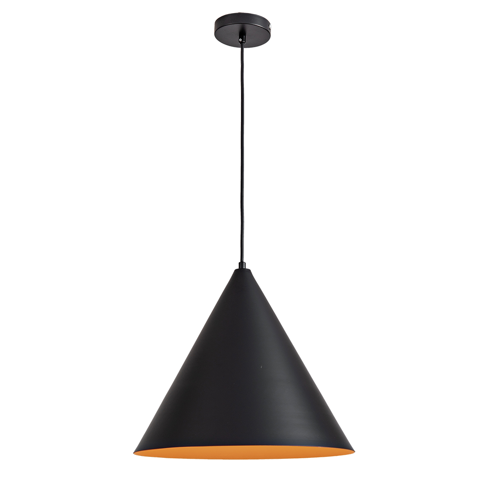COLGANTE 1xE27 35x30cm NEGRO INTERIOR CHOCO